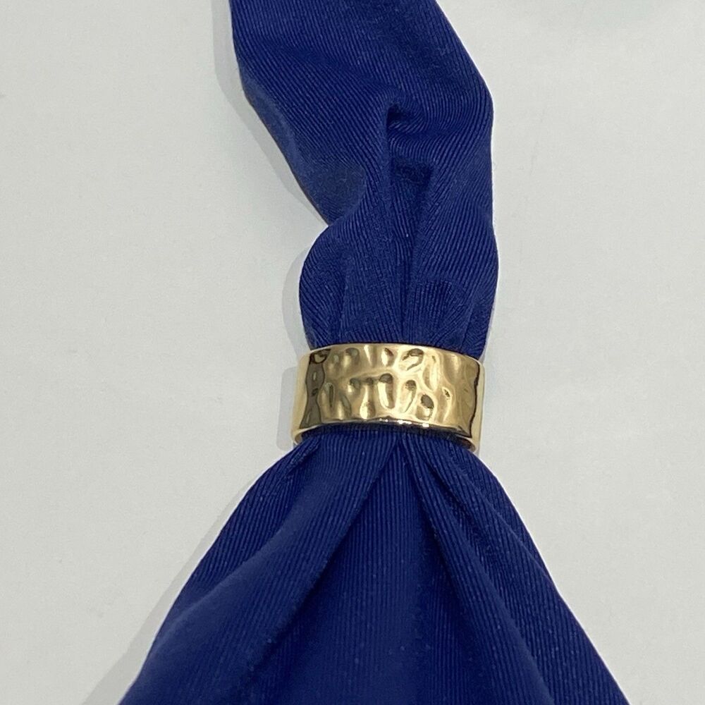 Lauren Ralph Lauren Twist Molded Cup Halter Tankini Top Blue Size 6 Gold Charms - Picture 4 of 9